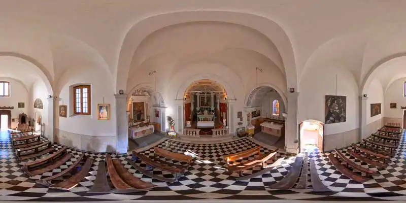 Spherical panorama inside a church
