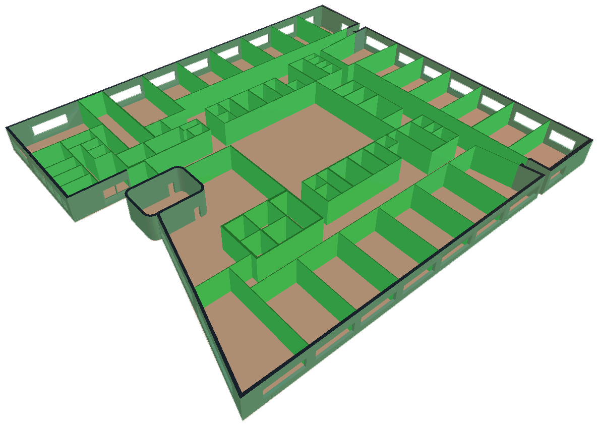 High school building floor plan in Crevue