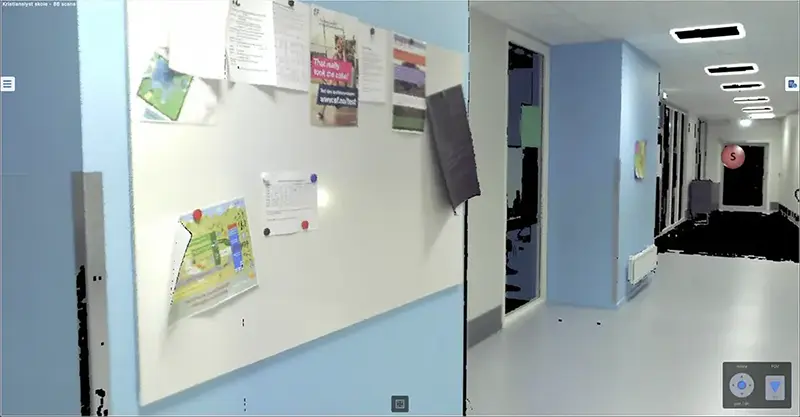 Indoor scene scan in 3D view